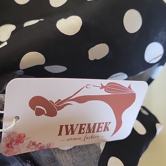 Polka Dot Flare Skirt - Black and White NWT - Picture 9 of 14